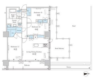 3LDKの間取り画像