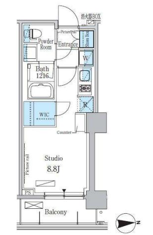 1Rの間取り画像