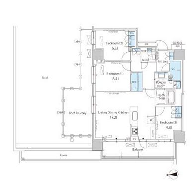 3LDKの間取り画像