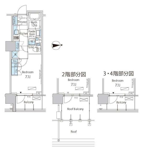 1Kの間取り画像